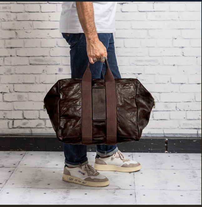 Manikomio Bolsa Icon piel Bellisima marrón chocolate